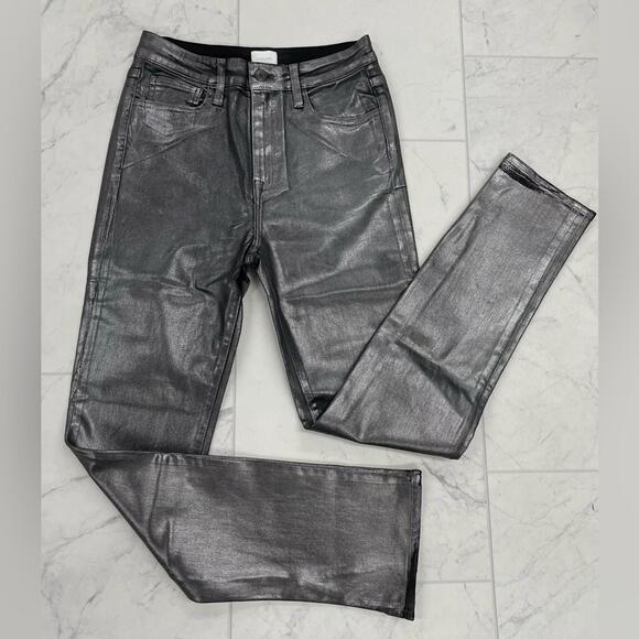 (JS-2) Jonathan Simkhai Rae High Rise Ankle Skinny In Metallic - Picture 2 of 7